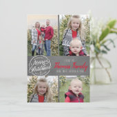 Carte de Noël de photo de famille de ferme de (Debout devant)