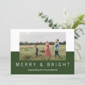 Carte de Noël de photo de famille joyeuse (Debout devant)