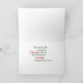 Carte de Noël de photo de rayure de sucre de canne (Intérieur)