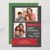 Carte de Noël de photo de tableau de Joyeux Noël (Devant / Derrière)