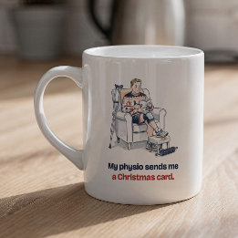 Carte de Noël de physiothérapie Funny Mug pour cou