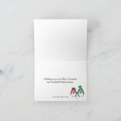 CARTE de NOËL de pingouin de maman, de papa et de (Intérieur)
