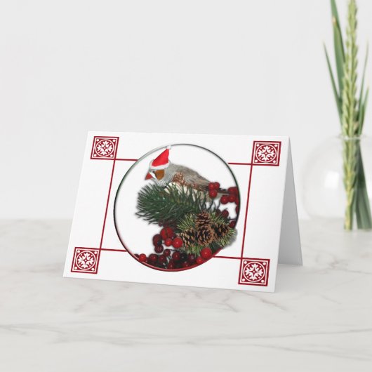 Carte de Noël de pinson 6 (Devant)