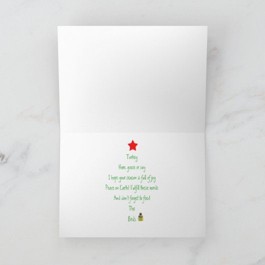 Carte de Noël de pinsons (Intérieur)