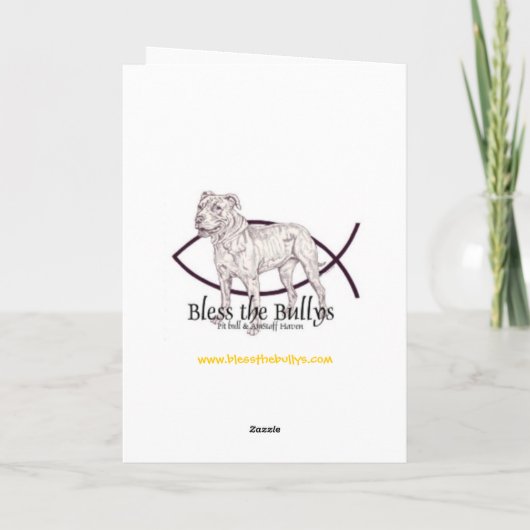 Carte de Noël de pitbull (Dos)