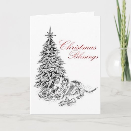 Carte de Noël de pitbull (Devant)