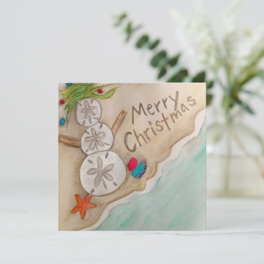 Carte de Noël de plage (Debout devant)