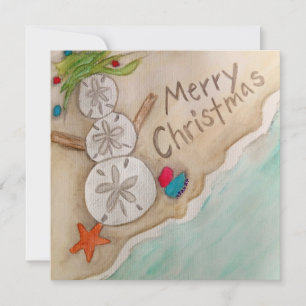Carte de Noël de plage