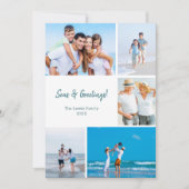 Carte de Noël de plage avec modèle de photos moder (Devant)