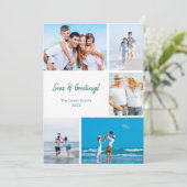 Carte de Noël de plage avec photos Modèle moderne (Debout devant)