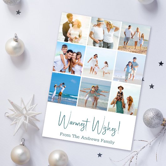 Carte de Noël de plage avec plusieurs photos de va