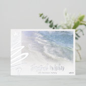 CARTE DE NOËL DE PLAGE | CÔTE MODERNE NAUTIQUE (Debout devant)