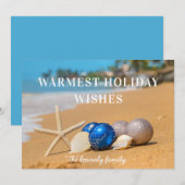 Carte de Noël de plage côtière (Devant / Derrière)