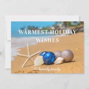 Carte de Noël de plage côtière