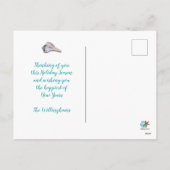 Carte de Noël de plage Mers et salutations (Dos)