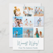 Carte de Noël de plage multi-photos de vacances (Devant)