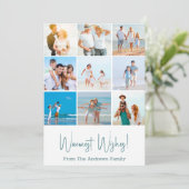 Carte de Noël de plage multi-photos de vacances (Debout devant)