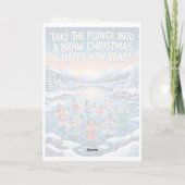 Carte de Noël de plongée Loch Ness (Dos)