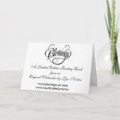 Carte de Noël de poinsettia de Ribboned (Dos)