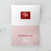 Carte de Noël de poinsettia et de poème (Intérieur)