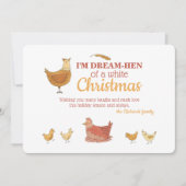Carte de Noël de poulet amusant (Devant)