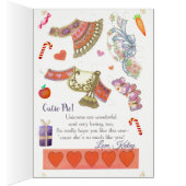 Carte de Noël de poupée papier Unicorne personnali (Intérieur (Droit))