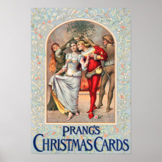 Carte de Noël de Prang (vers 1886) Affiche d'impre