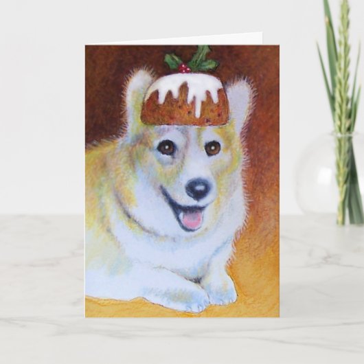 Carte de Noël de pudding de prune de gâteau de (Devant)