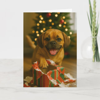 Carte de Noël de Puggle vilain