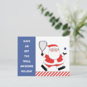 Carte de Noël de raquette à main (Debout devant)