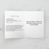 Carte de Noël de recette de chocolat chaud de Noël (Intérieur)