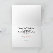 Carte de Noël de rennes du Père Noël avec masques (Intérieur)