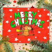 Carte de Noël de rennes par Nicole Janes