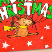 Carte de Noël de rennes par Nicole Janes