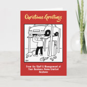 Carte de Noël de réparation de véhicules mécanique (Devant)