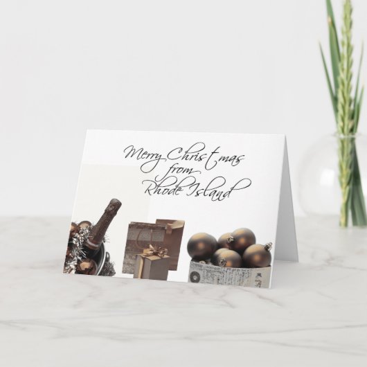 Carte de Noël de Rhode Island, préciser (Devant)