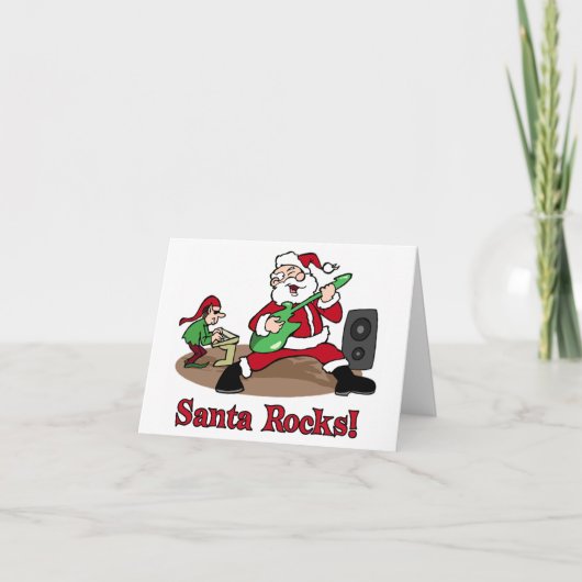 Carte de Noël de roches de Père Noël (Devant)
