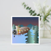 Carte de Noël de Rocket de lune (Debout devant)