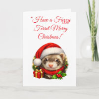 Carte de Noël de Santa Ferret
