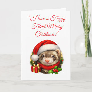 Carte de Noël de Santa Ferret