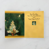 Carte de Noël de Santa impressionnisme aquarelle r (Intérieur)