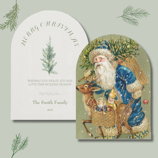 Carte de Noël de Santa minimaliste-