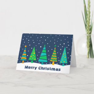 Carte de Noël de sapins de Milou