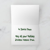 Carte de Noël de Schnauzer de Père Noël (Intérieur)