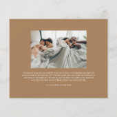 Carte de Noël de script de recherche simple budget (Dos)