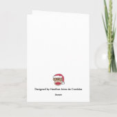 carte de Noël de singe de chaussette (Dos)