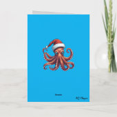 Carte de Noël de sirène de Noël mignonne (Dos)