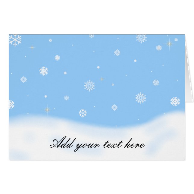 Carte de Noël de snowflacon (Devant horizontal)