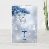 Carte de Noël de snowflacon en hiver (Dos)