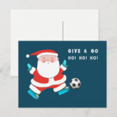 Carte de Noël de soccer (Devant / Derrière)